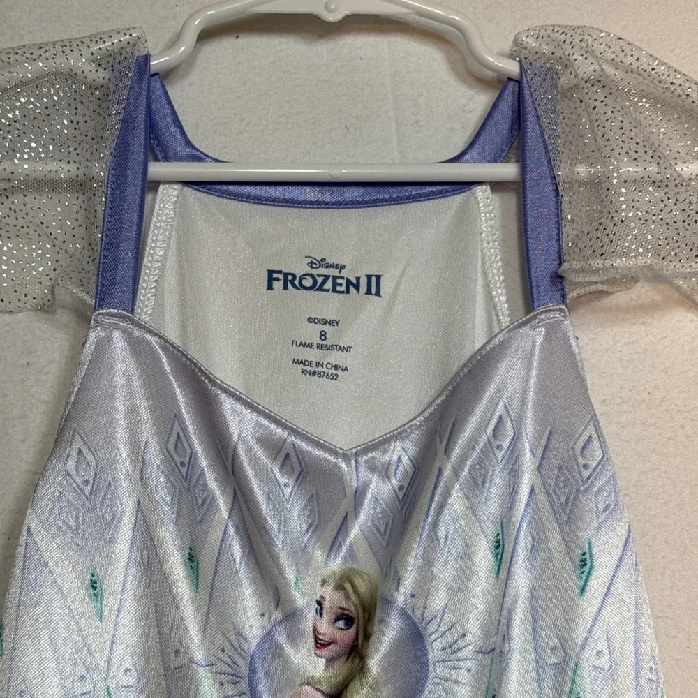 Frozen Disney Long Dress Costume For Girls Size 8 Halloween